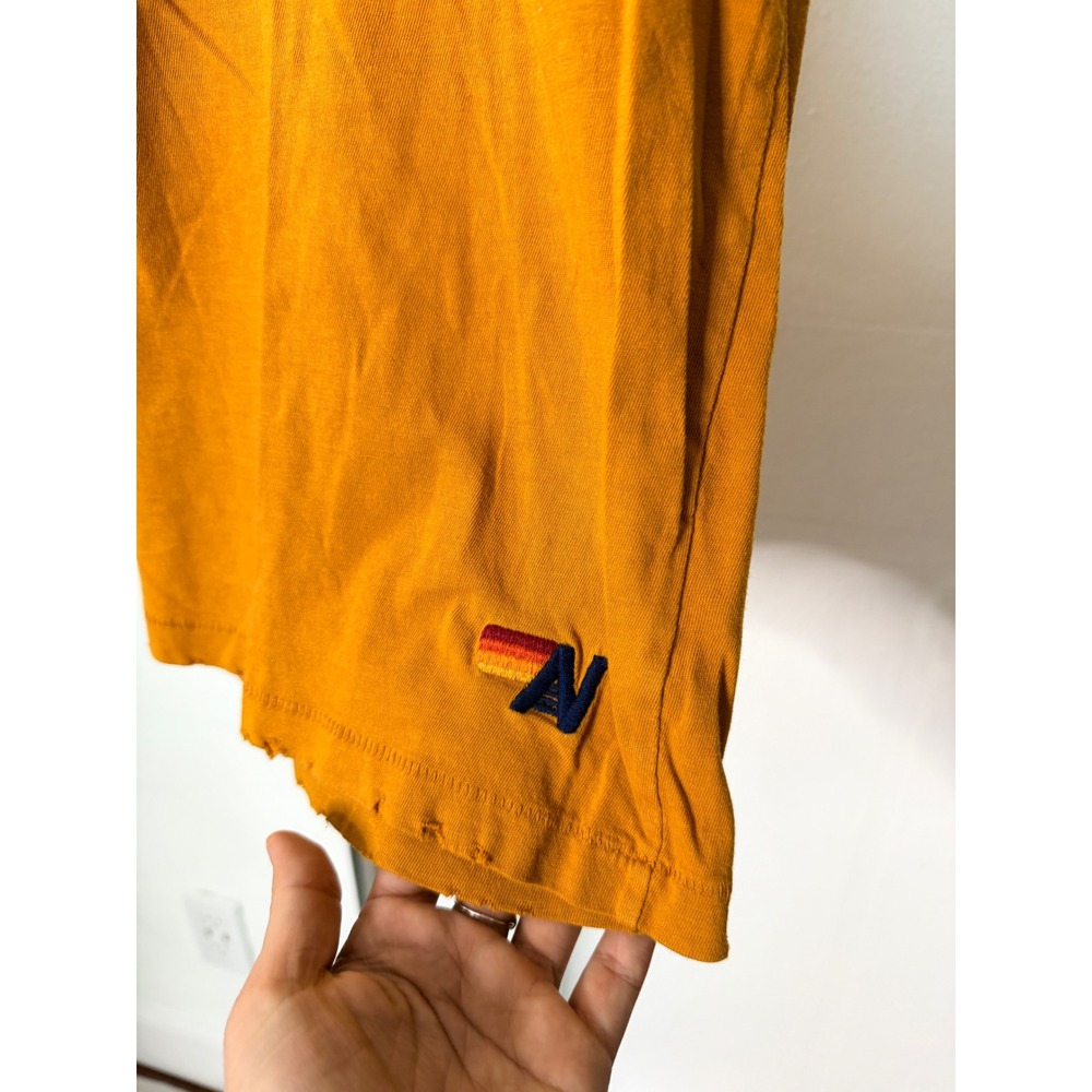 Aviator Nation T-Shirt Orange California Graphic Distressed Retro - Picture 2 of 6